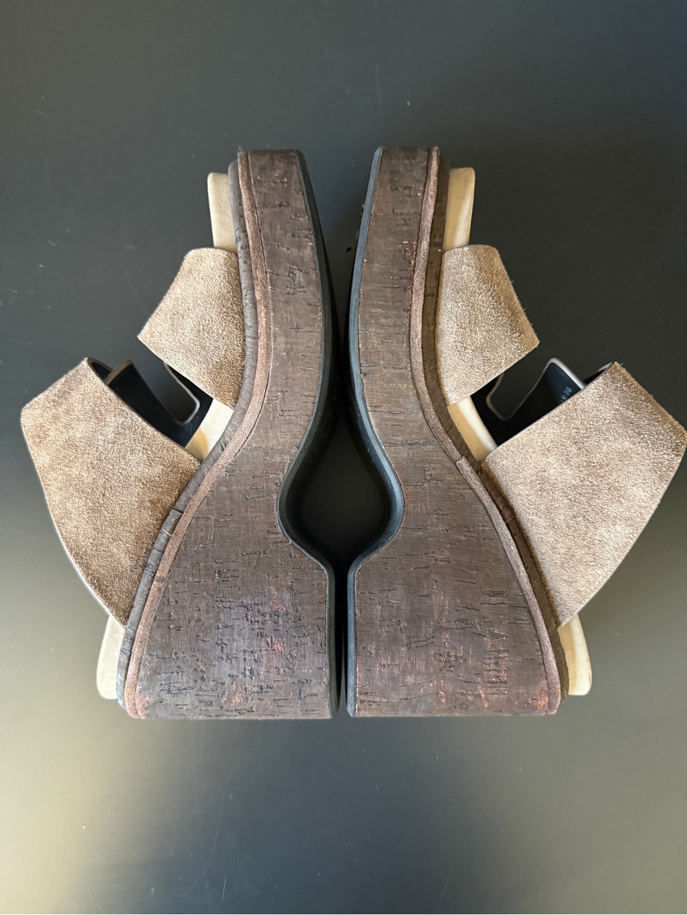 Rag & Bone Sommer Wedge Sandals Taupe Suede Platform EU 37 - Picture 10 of 13